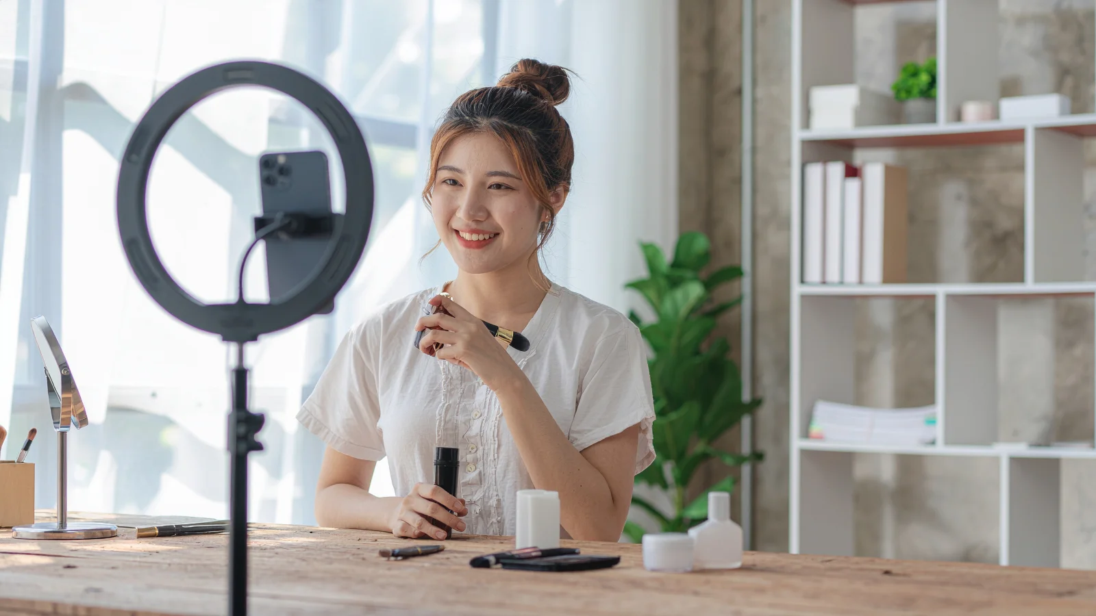 Influencer creating content in Thailand